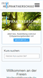 Mobile Screenshot of freie-heilpraktikerschule.de