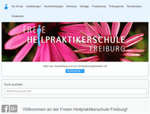 Tablet Screenshot of freie-heilpraktikerschule.de